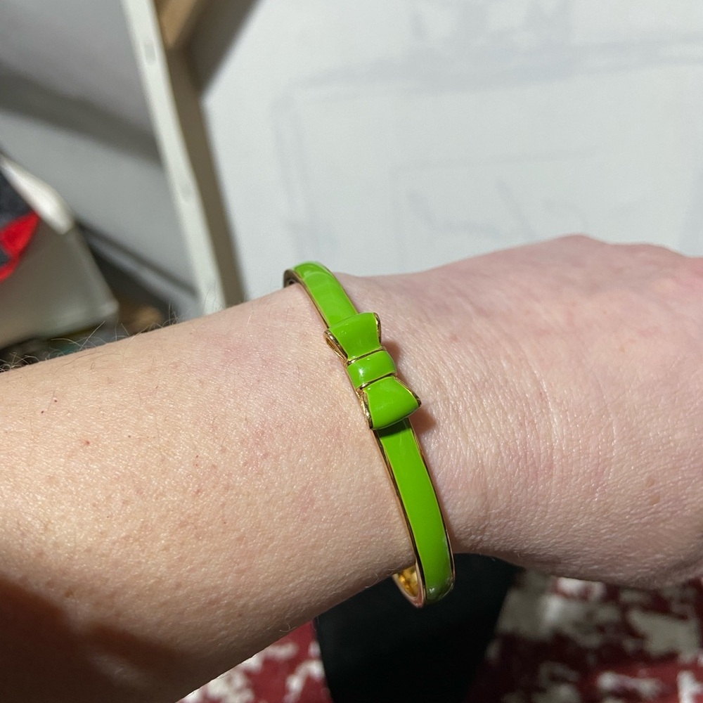 Kate Spade Bangle, Lime Green and Gold Tone